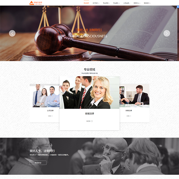 律师事务所法律咨询个人律师法务咨询类企业网站模板